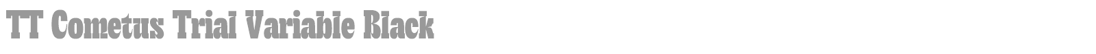 TT Cometus font preview